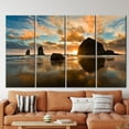 thumbnail image 3 of View Poster, Cannon Beach Wall Decor, Oregon Coast Haystack Rock Poster, Haystack Rock Artwork, Sea Poster, Sky Canvas, Canvas Wall Decor - 3P-Rolled Canvas, 3 of 9