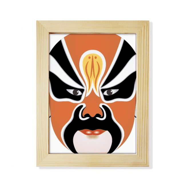 Peking Opera Head Colorful Fenghuangerqiao Desktop Adorn Photo Frame Display Art Painting Wooden