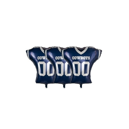 Dallas Cowboys Football Jersey Foil Balloon 24" 3 Pack
