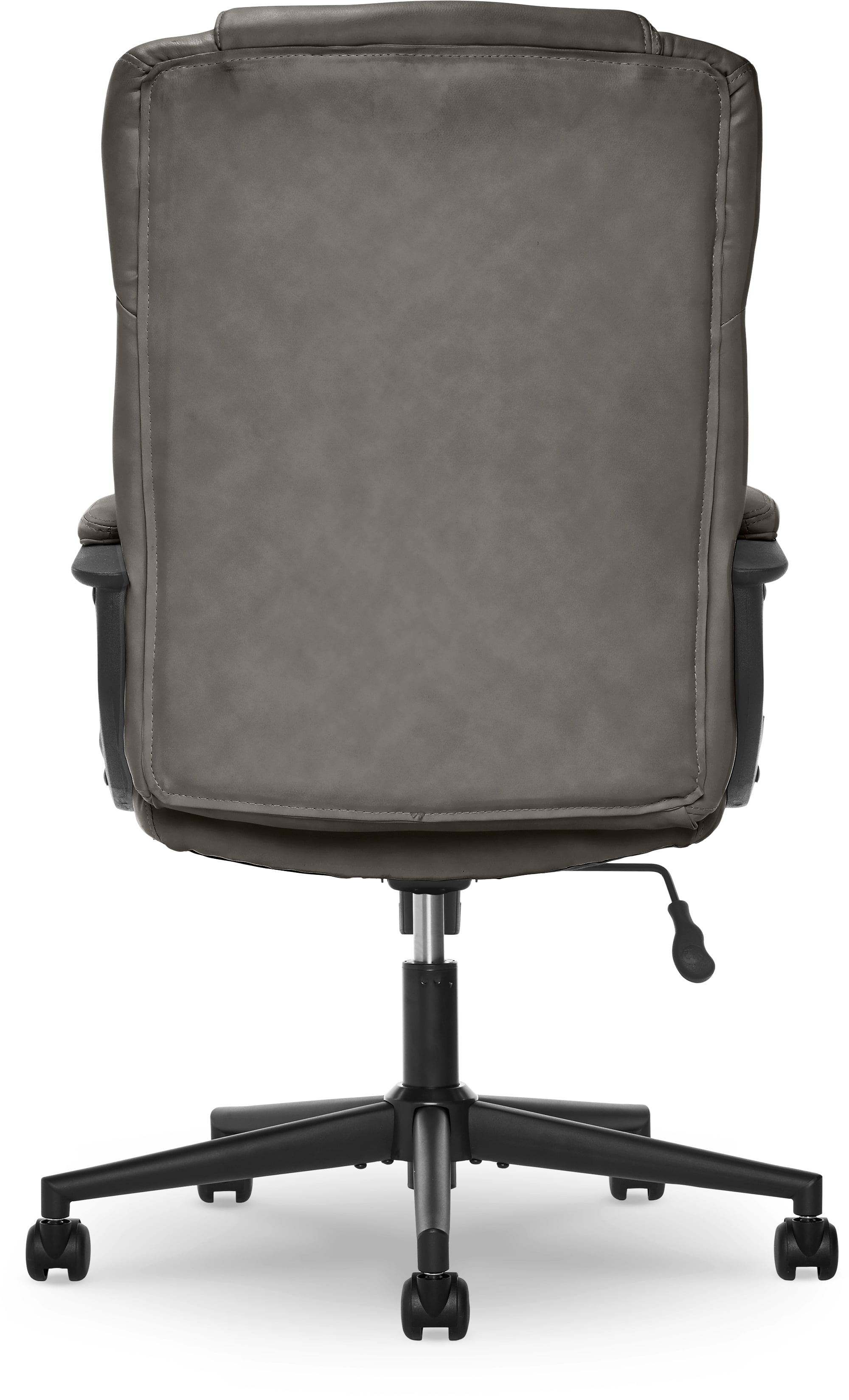 Serta Connor Executive Office Chair, Ergonomic Computer Chair with Layered Body Pillows, Contoured Lumbar, Adjustable Seat Height, Bonded Leather, Gray