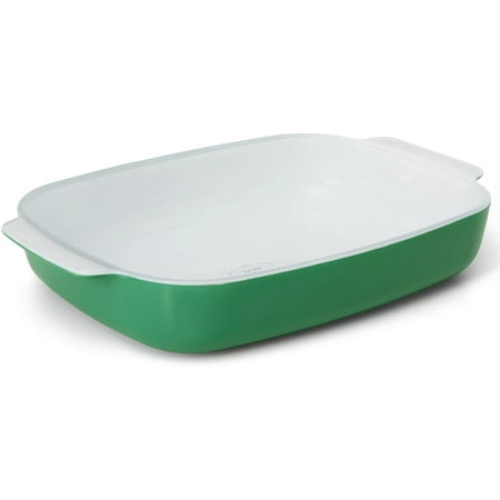 Green Bean Casserole Dish - Creo SmartGlass Bali Large Baking Dish, Light Green