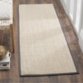 thumbnail image 2 of Safavieh Natural Fiber Collection NF143D Border Sisal Runner, 2'6" x 18' , Marble / Dark Grey, 2 of 2