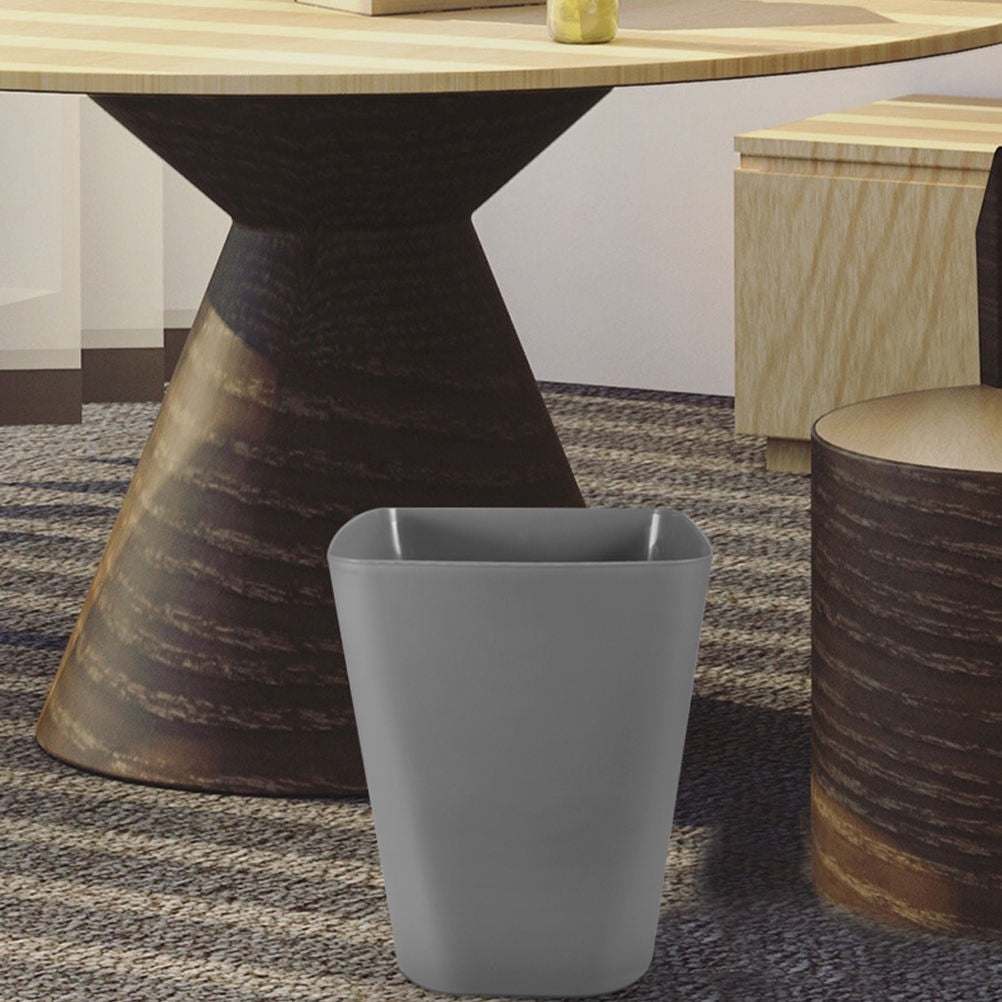 ETEREAUTY 2Pcs Simple Shape Plastic Rubbish Bin for Desk Use Home Office Garbage Container