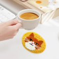 thumbnail image 2 of Punch Needle Kit for Beginners, Cat Pattern Punch Needle Kit with Yarns Embroidery Hoop Instruction, DIY Set of 6 Punchs Needles Cat Coasters Kits, 2 of 8