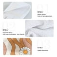 thumbnail image 4 of 2 Pcs Kitchen Hand Towels with Hanging Loops Absorbent Soft Fast Drying Decor Bath Towels Orange and White Striped Daisy, 4 of 7