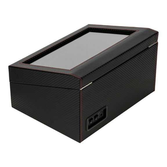 Dwellnix Silent Automatic Watch Winder with 4 Rotating Compartments, Large Capacity Storage for Watches, Detachable Pillow, and Elegant Display Case