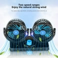 thumbnail image 5 of YUVA Dual Head Car Fan, 2 Speeds, 360° Rotation, Foldable, Black, Cools Front/Rear Seats, for Cars/Offices, No AC Needed, 5 of 7