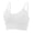 White, variant on Delconic Seamless Ribbed Knit Bralette with Adjustable Straps for Women Soft Stretch Pullover Crop Tank Top Underwear Black 32