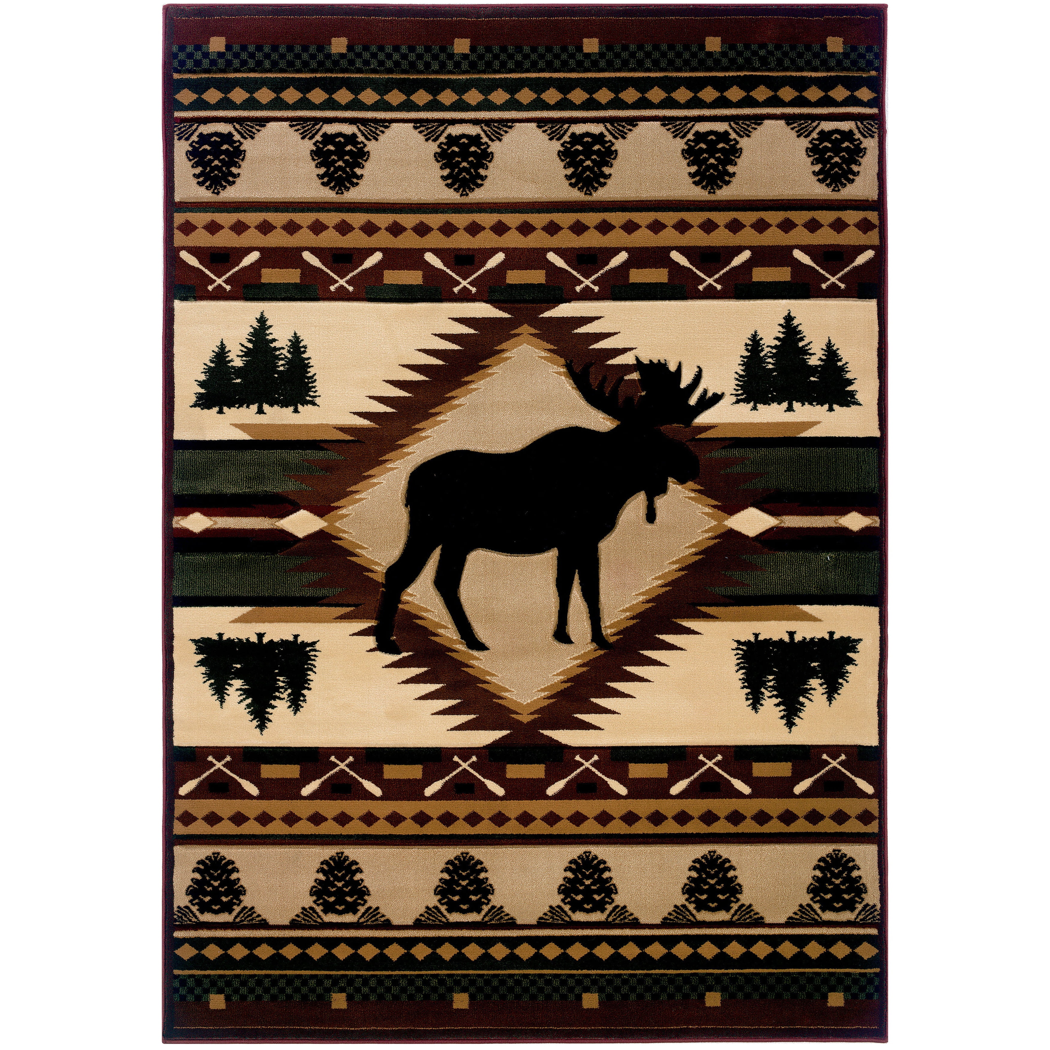 Westfield Home Wildwood Proud Moose Multi Hand Carved Accent