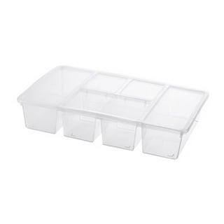 Divided Serving Tray with Lid and Handle Snackle Box Charcuterie Container Portable Snack Platters Clear Organizer for Candy, Fruits, Nuts, Snacks