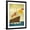 Black Frame, variant on Art.com Sail The World - Vintage Poster With Ocean-Liner And Cityscape Art Print by LanaN., 12" x 16"