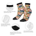 thumbnail image 5 of Fuzoiu Retro Summer Stamp Print Adult Socks, Crew Moisture-wicking Socks, Unisex Cushion Crew Socks,Casual Sports Ankle Socks, 5 of 7