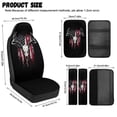 thumbnail image 7 of Xoenoiee Deer Skull American Flag Pattern Car Seat Covers Full Set for Women Waterproof Car Seat Belt Cover, Center Console Cover, PU Leather Car Accessories 5 Pack, 7 of 7