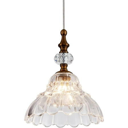 

BTLINK Pendant Light Over Kitchen Island Sink Antique Delicate Decorative Pattern Glass Ceiling Pendant Lighting Fixtures for Kitchen Island Bedroom with Original Design