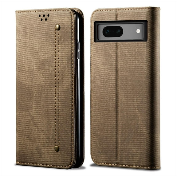 SaniMore Google Pixel 7 Pro (6.7" 2022) Wallet Case, Cowboy Skin [Wear-resistat Durable] Card Slots Cash Pocket Kickstand 360° All-around Protective Business Shell [Shoxkproof Anti-drop], Khaki