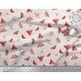 thumbnail image 2 of Soimoi Red Rayon Crepe Fabric Dot & Butterfly Decor Fabric Printed Yard 46 Inch Wide, 2 of 3