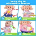 thumbnail image 2 of LINXUXIE Baby Doll Toys Set with Crib, 12" Doll Toys, 24Pcs Dolls Care and Doctor Toy Playset, High Chair, Milk Bottle, Pacifier, Baby Gift for Age 3 4 5 6+ Years Old Girls Boy, 2 of 8