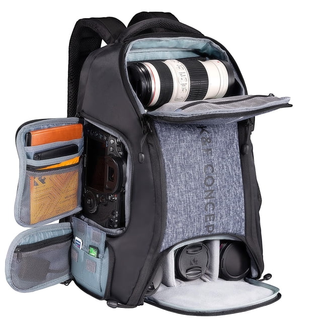 Mochila para cámara K&F Concept de 25 litros con funda impermeable para Canon/Nikon/Sony