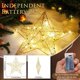 thumbnail image 5 of Lámpara colgante de estrella navideña para exteriores, luz LED para porche que funciona con pilas y tiene cuentas, lámpara colgante de estrella con forma de farol blanco cálido para Navidad, adorno, 5 of 6