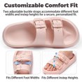 thumbnail image 3 of BERANMEY Double Buckle Adjustable Slides Sandals for Women and Men Casual Pillow Slippers for Women EVA Flat Slides Sandals, 3 of 9