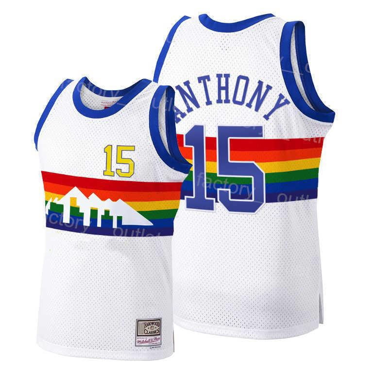 NBA_ jersey Men Vintage Basketball Mitchell & Ness Jersey Retro Dikembe  Mutombo 55 Allen Iverson 3 Carmelo 15 Stitched Team Color''nba''jerseys 