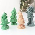 thumbnail image 3 of Molde de vela de silicona con forma de enano barbudo, sombrero de Navidad, estrella de mar, Papá Noel, jabón, herramienta de fabricación de yeso, decoración de Chocolate para fiesta, regalo, nuevo, 3 of 4