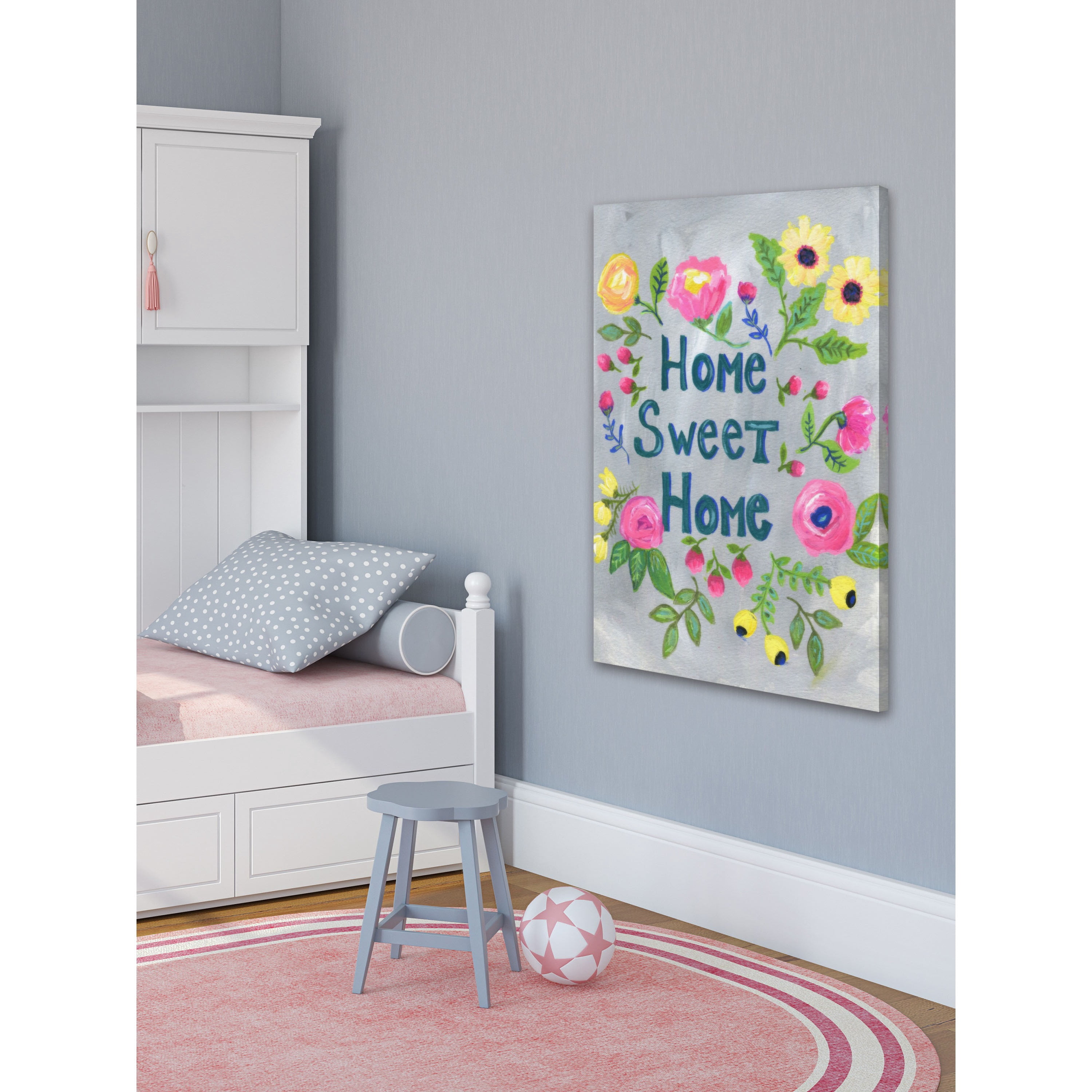 Marmont Hill "Home Sweet Home" by Jill Lambert Painting Print on Wrapped Canvas