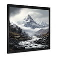 thumbnail image 2 of Designart "Swiss Mountains Landscape Veiled in Fog III" Food & Beverage Framed Wall Art Decor - Traditional White Fruits Entryway Framed Wall Art Print, 2 of 6