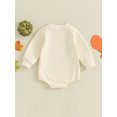 thumbnail image 4 of Liacowi Baby Girls Thanksgiving Romper Turkey Letter Print Long Sleeve Bodysuits 3 6 12 18 Months Newborn Spring Autumn Onesie, 4 of 8