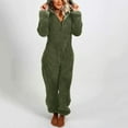 thumbnail image 2 of Combinaison à Manches Longues pour Femmes Pyjama à Capuche Chaud d'Hiver Vêtements de Nuit Décontractés, 2 of 2