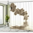 thumbnail image 4 of Ambesonne Floral Shower Curtain, Orchid Composition Garden, 69"Wx75"L, Sepia White, 4 of 4