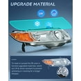 thumbnail image 6 of Nilight Headlight Assembly Compatible with 2006 2007 2008 2009 2010 2011 Honda Civic 2-Door Coupe Headlamps Replacement Chrome Housing Amber Reflector Driver and Passenger Side, 2 Years Warranty, 6 of 8