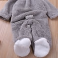 thumbnail image 7 of Baby Fleece Snowsuit - Bear Outfit Fleece Warm Jumpsuit Romper Hooded Infant Girls Boys Winter Coat - Long Sleeve Baby Rompers Infant Winter Clothes, 7 of 7
