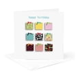thumbnail image 5 of 3drose, Happy Birthday Text with Modern Colorful 2d Presents or Gift Boxes, 6 Greeting Cards with Envelopes, 5 of 7
