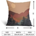 thumbnail image 4 of shiyou-Boho Abstract Mountain Pillow Covers 18x18 Inch Set of 2 Nature Landscape Sunset Forest Print Decoration Throw Pillows Green Tree Square Linen Cushion Case For Home Room Bed Sofa Outdoor Indoo, 4 of 4