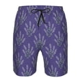 thumbnail image 3 of Pofeuu Lavender Flowers Prin Men's Swim Trunks Quick Dry Bathing Suit Swimming Board Shorts Mesh Lining Beach Swimwear-XX-Large, 3 of 6