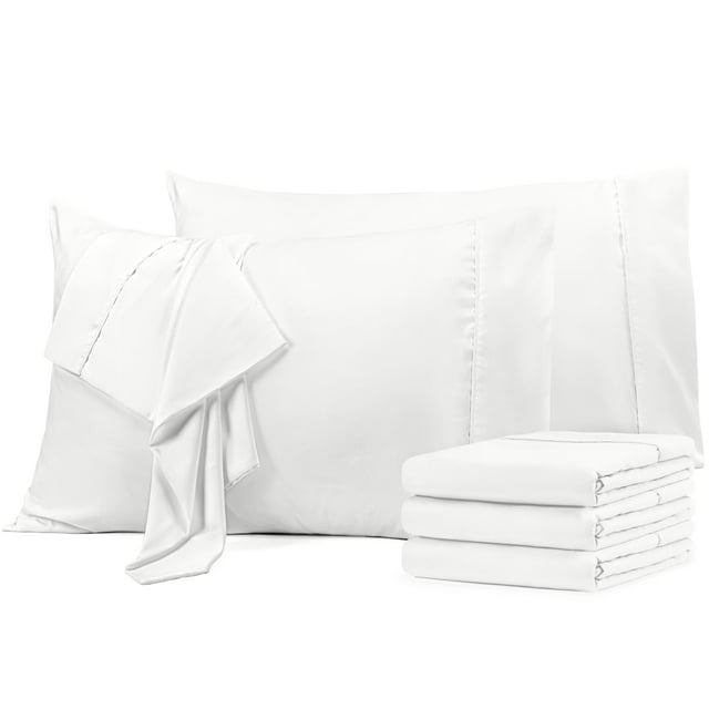 Fundas de almohada Utopia Bedding King Size, paquete de 6 unidades, microfibra suave