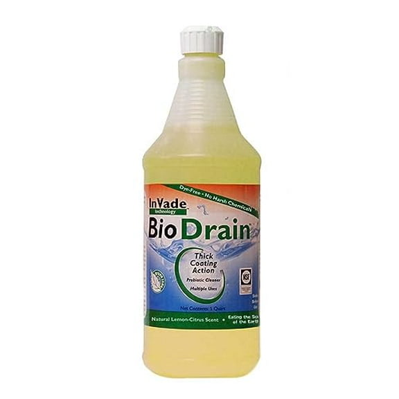 Invade Bio Drain Clog Remover, Citrus Scent, 32 Fluid Ounce