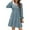 Light Blue, variant on YHAJDS Women's Fall Winter Casual dress,Long Sleeve Dress Fall Dresses For Women Women's Dresses Solid Color Square Neck Lantern Sleeve Pocket Knit Ribbed Midi Dress Casual Dress With Sleeves