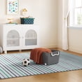 thumbnail image 2 of Mainstays Kids Large Gray Plastic Stackable Rolling Toy Storage Basket with Handles, 2 of 7