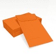 thumbnail image 3 of LUXPaper #1 Coin Envelopes W/ Moistenable Glue, Mandarin Orange, 2 1/4in x 3 1/2in, 80lb, 500/Pack, 3 of 4