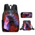 thumbnail image 1 of Mochila con estampado de Godzilla, juego de 3 piezas, mochila para portátil de 17 pulgadas, mochila escolar, mochila de viaje multifuncional unisex, 1 of 5