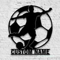 thumbnail image 2 of Craftnamesign Custom Soccer Player Metal Wall Art LED Light, Soccer Sign, Football Sign, 2 of 5