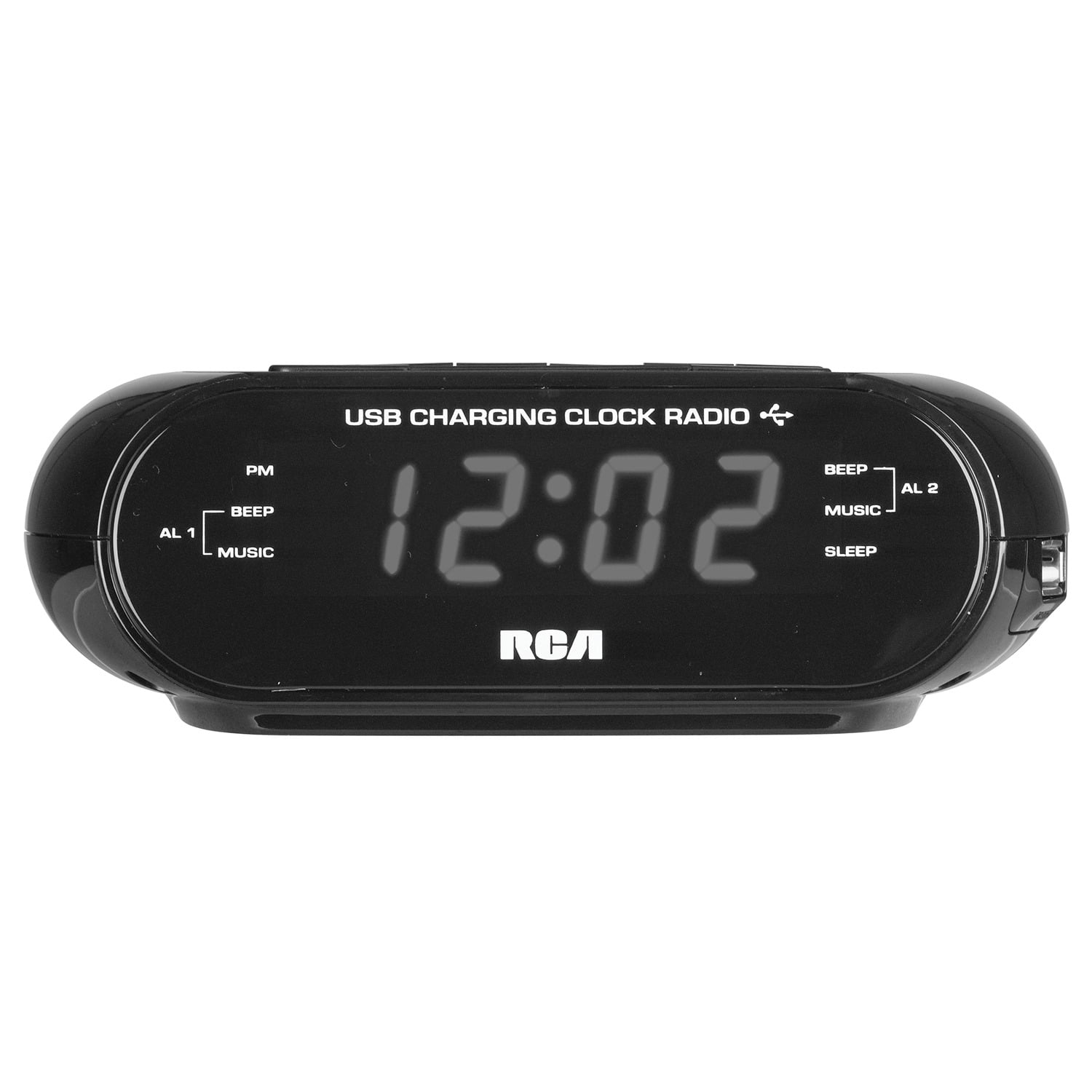 RCA RC142Z USB Charging Clock Radio 1.4" Large Display Dual Wake NEW 