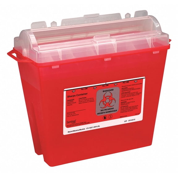 Sharps Container,1-1/4 Gal.,Rotor Lid FIRST AID ONLY M943