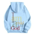 thumbnail image 2 of Print Unisex Hoodie "I Am A Child Of God" | Cozy Autumn/Winter Wear And Womens Top 3xwomen Blouses with Button Fronts Womens Tops Long Sleeve plus Size Christmas Top Workout Clothes Women plus Size, 2 of 4