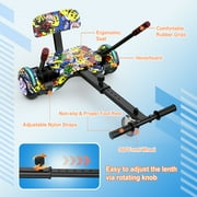 SISIGAD Hoverboard with Seat, 6.5 Hover Board Go Kart, 300W Powerful Motor, 6-10MPH Max Speed Self Balancing Electric Scooter