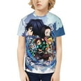 thumbnail image 5 of Demon Slayer Boys Girls T-Shirt 3d Print Graphic Short Sleeve Tee Shirt Tops For Kids Teens, 5 of 7