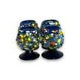 thumbnail image 5 of Confetti Rock Shot Glass | Blue Rim Cognac Style (1Piece), 5 of 5