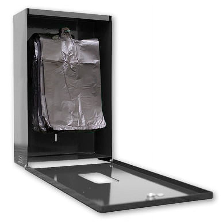 Low Profile Dog Waste Station / EZ-Tie Hanging Bag System (Black)